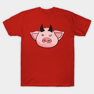 Horned Pink Pig T-Shirt